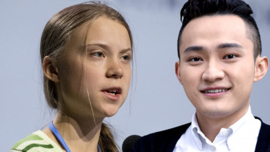 Greta Thunberg Justin Sun                         