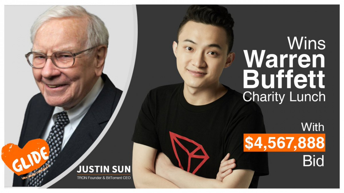 TRON's Justin Sun will meet investor Warren Buffet